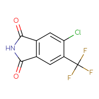 Chemical structure of 5-chloro-6-(trifluoromethyl)-2,3-dihydro-1H-isoindole-1,3-dione - CSSB06623407587