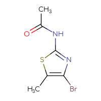 Chemical structure of N-(4-bromo-5-methyl-1,3-thiazol-2-yl)acetamide - CSSB00015620351