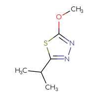 Chemical structure of 2-methoxy-5-(propan-2-yl)-1,3,4-thiadiazole - CSSB00010286277
