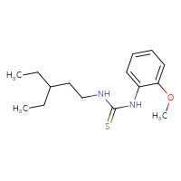 Chemical structure of 3-(3-ethylpentyl)-1-(2-methoxyphenyl)thiourea - CSSB01762117337