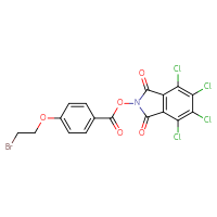 Chemical structure of 4,5,6,7-tetrachloro-1,3-dioxo-2,3-dihydro-1H-isoindol-2-yl 4-(2-bromoethoxy)benzoate - CSSB20270307019