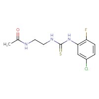 Chemical structure of N-(2-{[(5-chloro-2-fluorophenyl)carbamothioyl]amino}ethyl)acetamide - CSSB21432449382