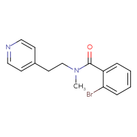 Chemical structure of 2-bromo-N-methyl-N-[2-(pyridin-4-yl)ethyl]benzamide - CSSB00007811357