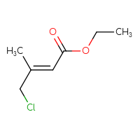 Chemical structure of ethyl (2E)-4-chloro-3-methylbut-2-enoate - CSSB00135317614