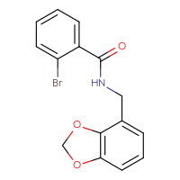 Chemical structure of N-[(2H-1,3-benzodioxol-4-yl)methyl]-2-bromobenzamide - CSSB00036336740
