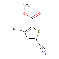 Chemical structure of methyl 5-cyano-3-methylthiophene-2-carboxylate - CSSB09890802803