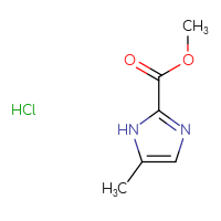 Chemical structure of methyl 5-methyl-1H-imidazole-2-carboxylate hydrochloride - CSSB00159270764