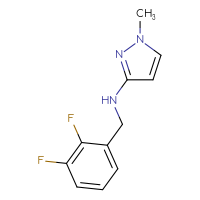 Chemical structure of N-[(2,3-difluorophenyl)methyl]-1-methyl-1H-pyrazol-3-amine - CSSB00005775025