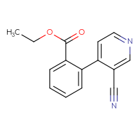 Chemical structure of ethyl 2-(3-cyanopyridin-4-yl)benzoate - CSSB06378948777