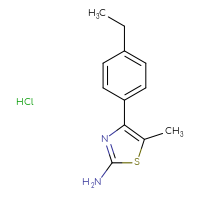 Chemical structure of 4-(4-ethylphenyl)-5-methyl-1,3-thiazol-2-amine hydrochloride - CSSB03496549586