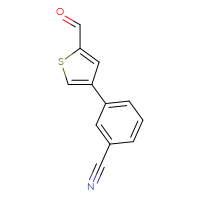 Chemical structure of 3-(5-formylthiophen-3-yl)benzonitrile - CSSB00010176235