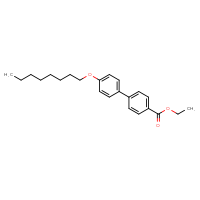 Chemical structure of ethyl 4'-(octyloxy)-[1,1'-biphenyl]-4-carboxylate - CSSB00160997179