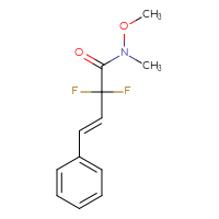 Chemical structure of (3E)-2,2-difluoro-N-methoxy-N-methyl-4-phenylbut-3-enamide - CSSB21151592403