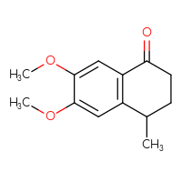 Chemical structure of 6,7-dimethoxy-4-methyl-1,2,3,4-tetrahydronaphthalen-1-one - CSSB00013008993