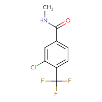 Chemical structure of 3-chloro-N-methyl-4-(trifluoromethyl)benzamide - CSSB00117988660