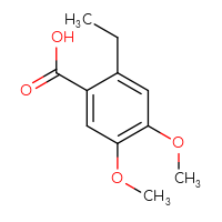 Chemical structure of 2-ethyl-4,5-dimethoxybenzoic acid - CSSB00010180155