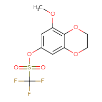 Chemical structure of 8-methoxy-2,3-dihydro-1,4-benzodioxin-6-yl trifluoromethanesulfonate - CSSB20976912741