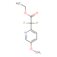 Chemical structure of ethyl 2,2-difluoro-2-(5-methoxypyridin-2-yl)acetate - CSSB00012348672