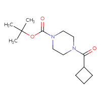 Chemical structure of tert-butyl 4-cyclobutanecarbonylpiperazine-1-carboxylate - CSSB00103860619