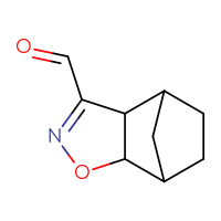 Chemical structure of 3-oxa-4-azatricyclo[5.2.1.0²,⁶]dec-4-ene-5-carbaldehyde - CSSB02126178735