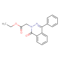 Chemical structure of ethyl 2-(1-oxo-4-phenyl-1,2-dihydrophthalazin-2-yl)acetate - CSSB00015273918