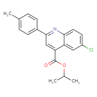 Chemical structure of propan-2-yl 6-chloro-2-(4-methylphenyl)quinoline-4-carboxylate - CSSB00015311237