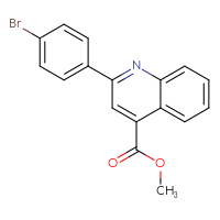 Chemical structure of methyl 2-(4-bromophenyl)quinoline-4-carboxylate - CSSB00132386082