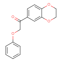 Chemical structure of 1-(2,3-dihydro-1,4-benzodioxin-6-yl)-2-phenoxyethan-1-one - CSSB00028426192