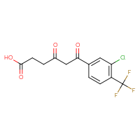 Chemical structure of 6-[3-chloro-4-(trifluoromethyl)phenyl]-4,6-dioxohexanoic acid - CSSB21432503732