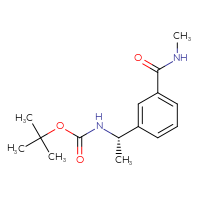 Chemical structure of tert-butyl N-[(1S)-1-[3-(methylcarbamoyl)phenyl]ethyl]carbamate - CSSB14996055230