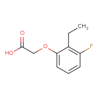 Chemical structure of 2-(2-ethyl-3-fluorophenoxy)acetic acid - CSSB20518942670