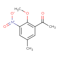 Chemical structure of 1-(2-methoxy-5-methyl-3-nitrophenyl)ethan-1-one - CSSB00010008653