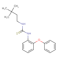 Chemical structure of 3-(3,3-dimethylbutyl)-1-(2-phenoxyphenyl)thiourea - CSSB21432444443
