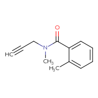 Chemical structure of N,2-dimethyl-N-(prop-2-yn-1-yl)benzamide - CSSB00013049814