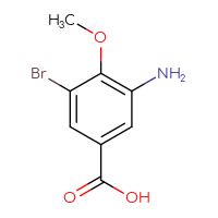 Chemical structure of 3-amino-5-bromo-4-methoxybenzoic acid - CSSB00011794283