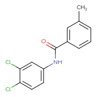 Chemical structure of N-(3,4-dichlorophenyl)-3-methylbenzamide - CSSB00046220710