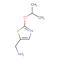 Chemical structure of 1-[2-(propan-2-yloxy)-1,3-thiazol-5-yl]methanamine - CSSB00013039012