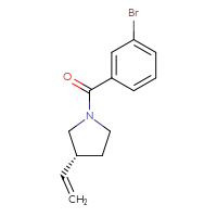 Chemical structure of (3R)-1-(3-bromobenzoyl)-3-ethenylpyrrolidine - CSSB06269676264