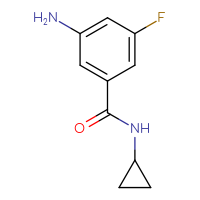 Chemical structure of 3-amino-N-cyclopropyl-5-fluorobenzamide - CSSB00012941404