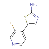 Chemical structure of 5-(3-fluoropyridin-4-yl)-1,3-thiazol-2-amine - CSSB00013398108