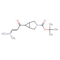 Chemical structure of tert-butyl 6-[3-(dimethylamino)prop-2-enoyl]-3-azabicyclo[3.1.0]hexane-3-carboxylate - CSSB00031002295