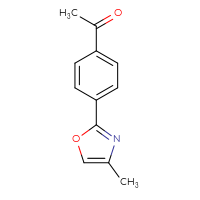 Chemical structure of 1-[4-(4-methyl-1,3-oxazol-2-yl)phenyl]ethan-1-one - CSSB00021411711