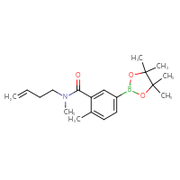 Chemical structure of N-(but-3-en-1-yl)-N,2-dimethyl-5-(4,4,5,5-tetramethyl-1,3,2-dioxaborolan-2-yl)benzamide - CSSB02526778990