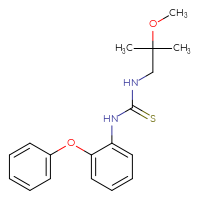 Chemical structure of 3-(2-methoxy-2-methylpropyl)-1-(2-phenoxyphenyl)thiourea - CSSB00206151993