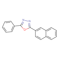 Chemical structure of 2-(naphthalen-2-yl)-5-phenyl-1,3,4-oxadiazole - CSSB00103948185