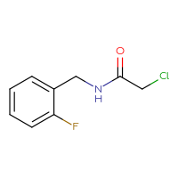 Chemical structure of 2-chloro-N-[(2-fluorophenyl)methyl]acetamide - CSSB00000190583