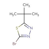 Chemical structure of 2-bromo-5-tert-butyl-1,3,4-thiadiazole - CSSB00000688255