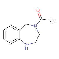 Chemical structure of 1-(2,3,4,5-tetrahydro-1H-1,4-benzodiazepin-4-yl)ethan-1-one - CSSB00000092833