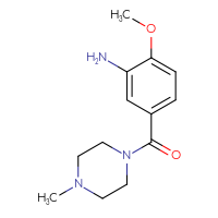 Chemical structure of 2-methoxy-5-(4-methylpiperazine-1-carbonyl)aniline - CSSB00000512020