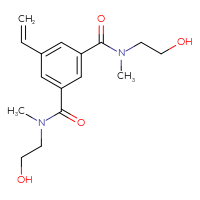 Chemical structure of 5-ethenyl-N1,N3-bis(2-hydroxyethyl)-N1,N3-dimethylbenzene-1,3-dicarboxamide - CSSB14929382871